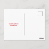 Blauwe en rode herdenkingsdag briefkaart (Achterkant)