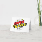 Blauwe en rode jongens Comic Book Superhero Bedankkaart (Voorkant)