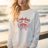 Blauwe en rode krab, Crabulous, visser esthetisch Trui