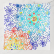 Blauwe en Rode Lente Bloemen