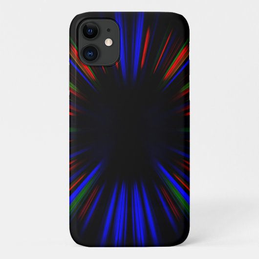 Blauwe en rode lichtstrepen Case-Mate iPhone case (Achterkant)