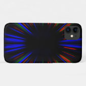Blauwe en rode lichtstrepen Case-Mate iPhone case (Achterkant (horizontaal))