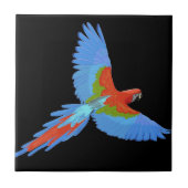 Blauwe en rode Macaw Tegeltje (Voorkant)