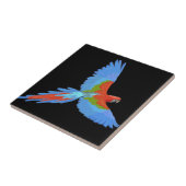 Blauwe en rode Macaw Tegeltje (Zijkant)