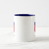 Blauwe en Rode Magneet Tweekleurige Koffiemok (Center)