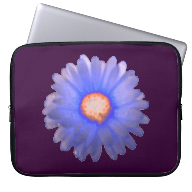 Blauwe en rode, marigold laptoptas laptop sleeve (Voorkant)