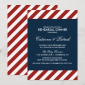 Blauwe en rode nachtelijke repetitie kaart (Voorkant / Achterkant)