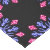 Blauwe en rode neon bloem tafelkleed (Gekanteld)