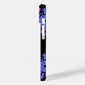 Blauwe en rode neonbloem Case-Mate iPhone case (Achterkant / Links)