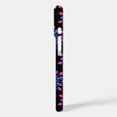 Blauwe en rode neonbloem Case-Mate iPhone case (Achterkant / Links)