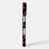 Blauwe en rode neonbloem Case-Mate iPhone case (Achterkant / Rechts)
