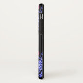 Blauwe en rode neonbloem Case-Mate iPhone case (Achterkant/links)