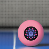 Blauwe en rode neonbloem pingpongbal (Net)