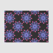 Blauwe en rode neonbloem tissuepapier (Voorkant)