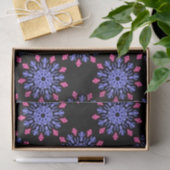 Blauwe en rode neonbloem tissuepapier (Geschenk)