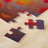Blauwe en rode rozen, puzzel (Zijkant)