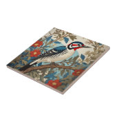 Blauwe en rode specht Natuur geïnspireerd Bird Tegeltje (Zijkant)