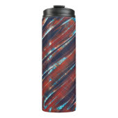 Blauwe en Rode Spiraal Thermosbeker (Voorkant)