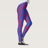 Blauwe en rode spiraalkleurige kleuren leggings (Rechts)