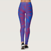 Blauwe en rode spiraalkleurige kleuren leggings (Achterkant)