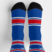 Blauwe en Rode Sport Jersey - Naam nummer Sokken (Top)