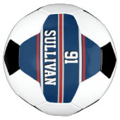 Blauwe en rode Sportstripes met afspeelnummer Voetbal (Gedraaid)