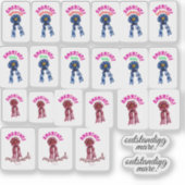 blauwe en rode stickers voor verbluffende (Voorkant)