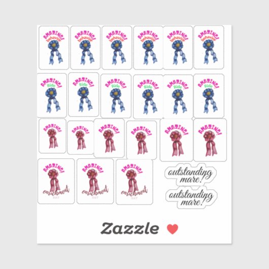 blauwe en rode stickers voor verbluffende (Vel)