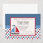 Blauwe en rode strepen en Stippen Kaart (Voorkant / Achterkant)