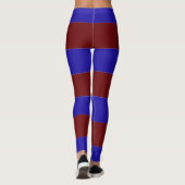 Blauwe en rode strepen leggings (Achterkant)