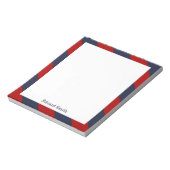 Blauwe en rode strepen, speciaal aangepast notitieblok (Linkerzijde)