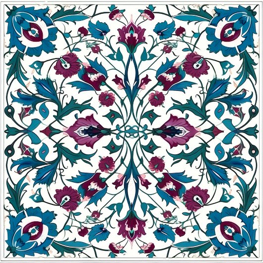 Blauwe en rode Tegel Notitieboek