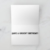 Blauwe en Rode Tie Dye 50e Happy Birthday Kaart (Binnen)