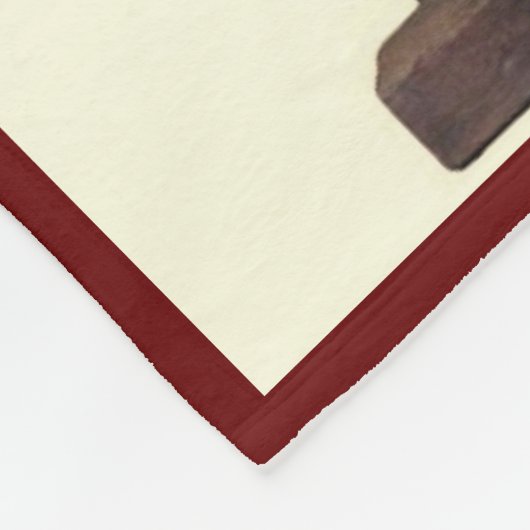 Blauwe en rode trein fleece deken (Hoek)