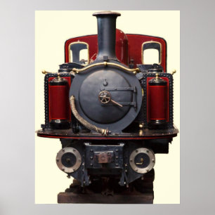 Blauwe En Rode Trein Poster