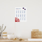 Blauwe en rode tropische viszitjes, 16x20 poster (Keuken)