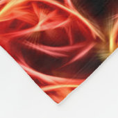 Blauwe en rode vlammen energieke patroonbeelden we fleece deken (Hoek)