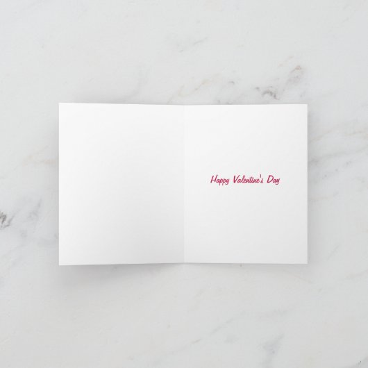 Blauwe en Rode Waterverf Harten Valentijn Feestdagen Kaart (Binnen)