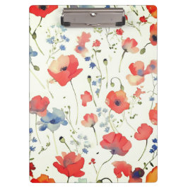 Blauwe en rode Waterverf Klembord