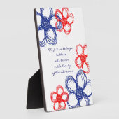 Blauwe en rode wilde bloemen fotoplaat (Zijkant)