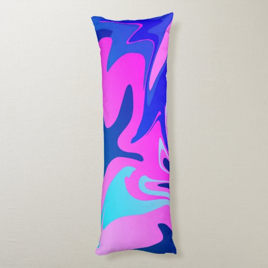 Blauwe en roze afdruklep lichaamskussen (Achterkant (Verticaal))