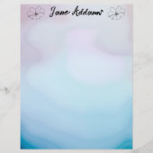 Blauwe en roze Agaat Briefhoofd (Voorkant)