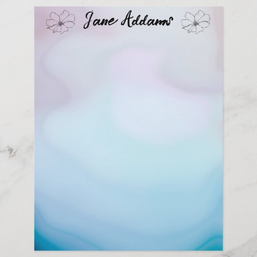 Blauwe en roze Agaat Briefhoofd (Voorkant)