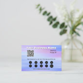 Blauwe en Roze Algemene Beloningen Visitekaartje (Staand voorkant)