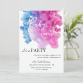 Blauwe en roze Baby Genderpartij Kaart (Staand voorkant)