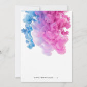 Blauwe en roze Baby Genderpartij Kaart (Achterkant)