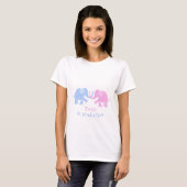Blauwe en roze Baby oliefabrieken T-shirt (Voorkant volledig)