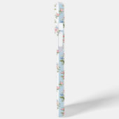 Blauwe en Roze Bloemen en Strikken Gestreept Case-Mate iPhone Case (Achterkant / Links)