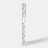 Blauwe en Roze Bloemen en Strikken Gestreept Case-Mate iPhone Case (Achterkant / Rechts)