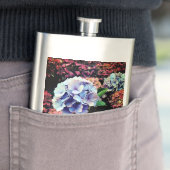 Blauwe en roze bloemen flacon (Voorbeeld)